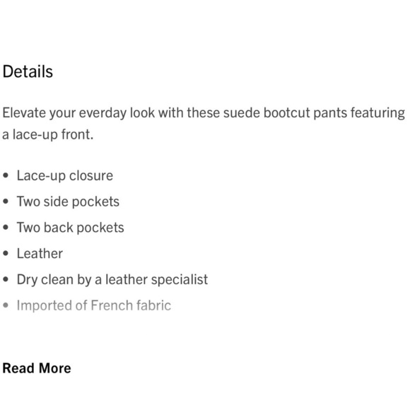 Frame tie up leather /suede pants. New w tags - Picture 10 of 10